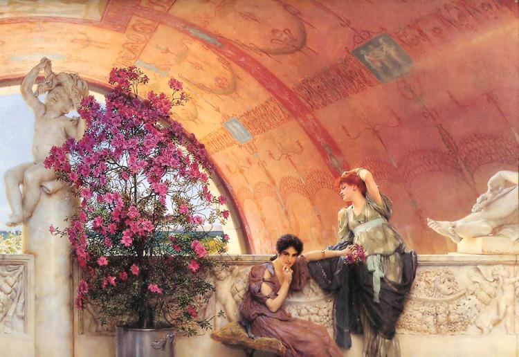 Alma-Tadema, Sir Lawrence Unconscious Rivals (mk23) oil painting image